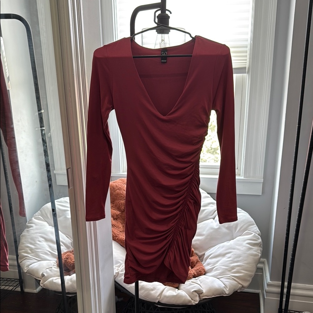 Windsor Dark Pink Long Sleeve Dress